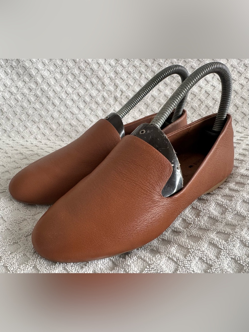 Birdies The Starling Loafer Whiskey Tan Brown Leather Slip On Flats Womens US 7